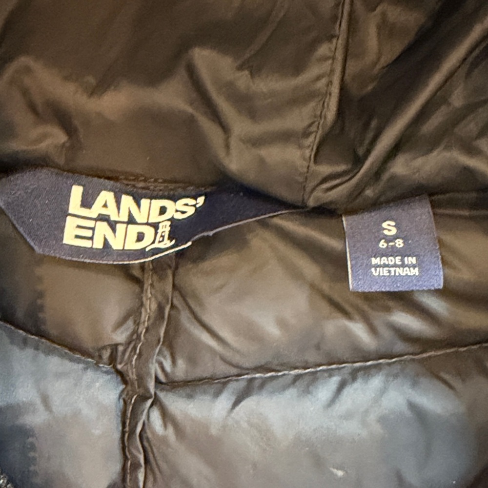 Lands' End Women's Black Puffer Jacket - Picture 2 of 5